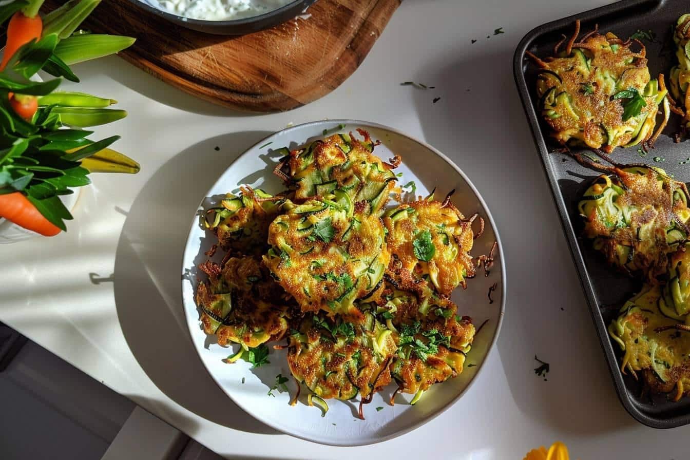 Recette facile de galettes de courgettes râpées : un plat léger et savoureux prêt en 30 minutes