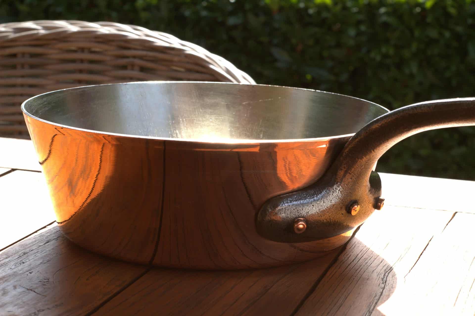 Lot De Casseroles Saucières En Cuivre étamé - Diamètres 10, 12, 14 Cm - Occasion