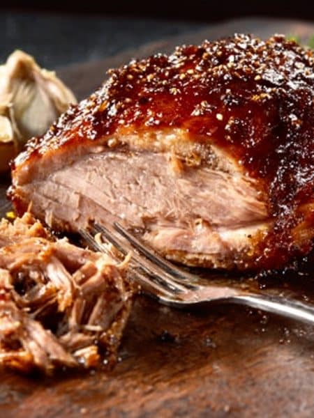 échine de porc confite