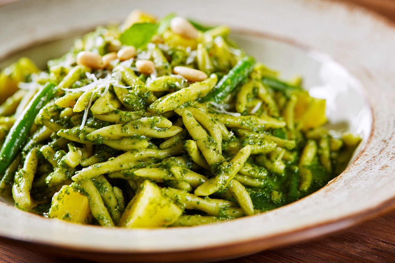 Trofie al pesto alla Genovese