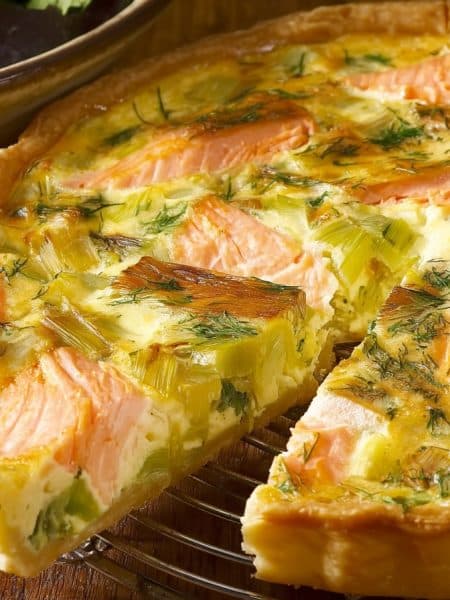 tarte poireaux saumon