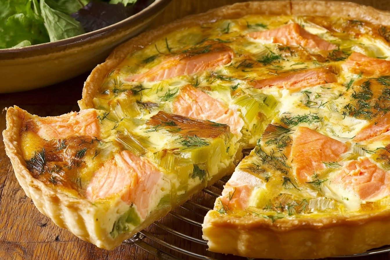 tarte poireaux saumon