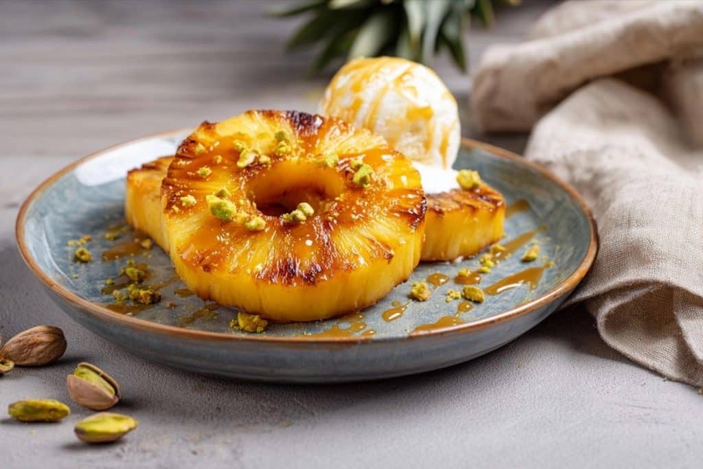 dessert ananas frais