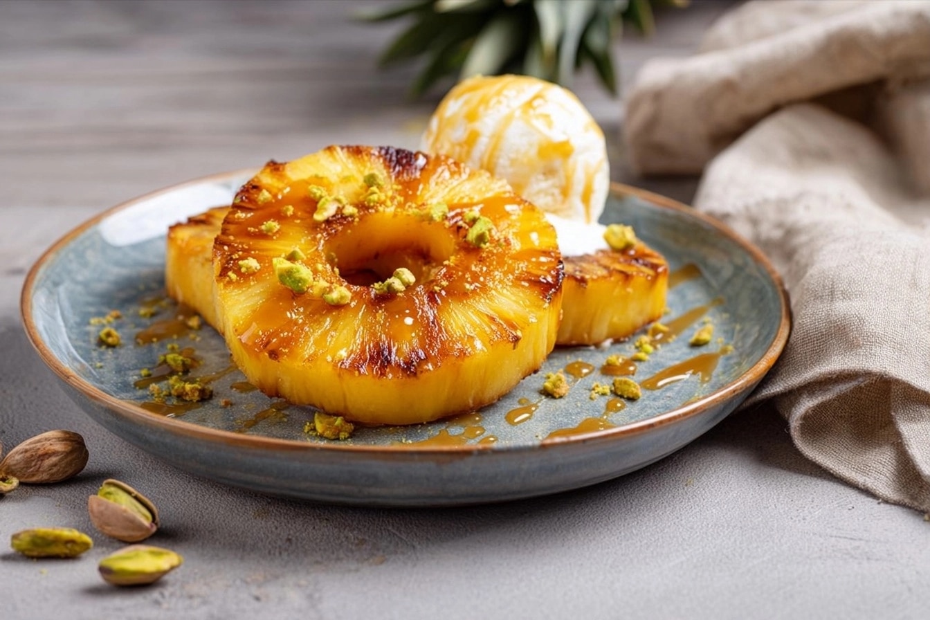 dessert ananas frais