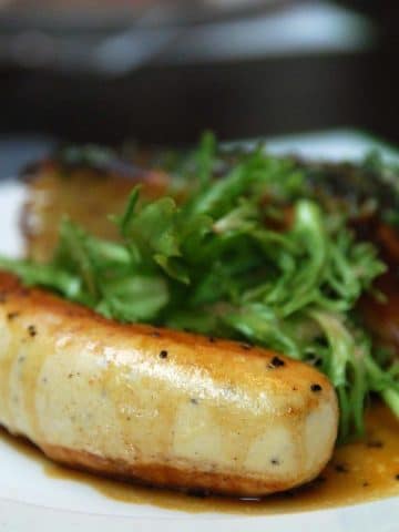légume avec boudin blanc