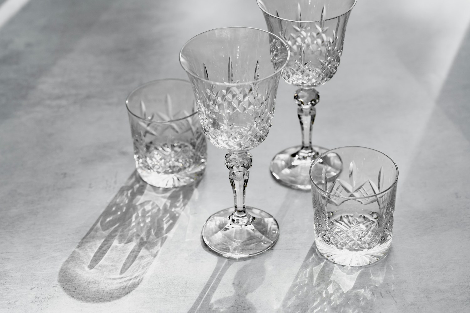verres à vin en cristal