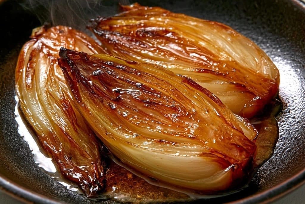 Endives braisées à la poêle : mes secrets pour un fondant parfait et sans amertume