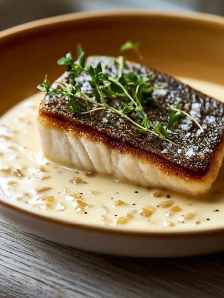 Recette de black bass : filets poêlés sur peau et beurre blanc traditionnel — photo 1