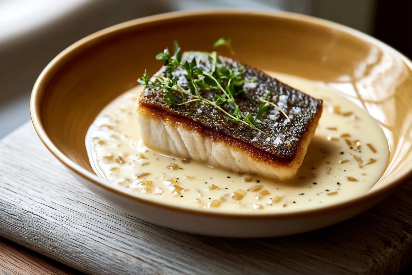 Recette de black bass : filets poêlés sur peau et beurre blanc traditionnel — photo 1